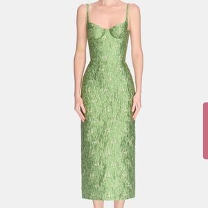 Montsand Brocade Bamboo Midi Dress